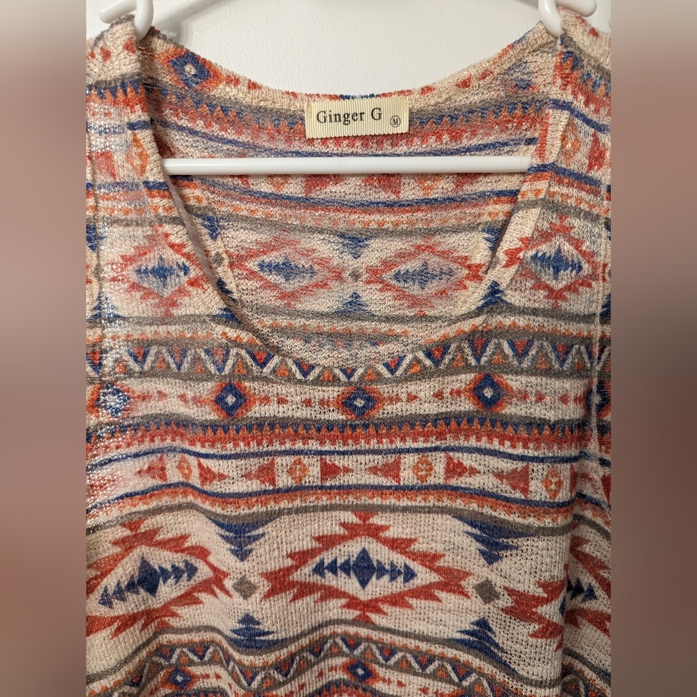 Aztec Patterned Tank Top - Picture 3 of 3